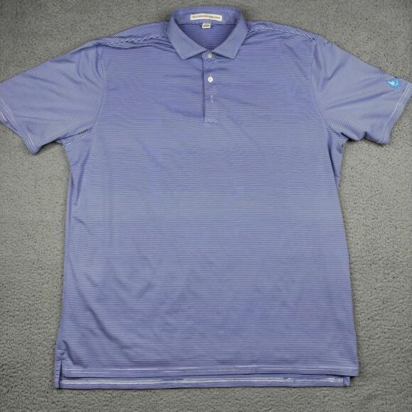 Holderness & Bourne Other - Holderness & Bourne Tailored Fit Polo Shirt Men’s XL Blue Striped Golf Logo